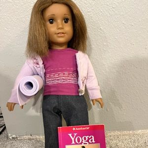 American girl doll and yoga set